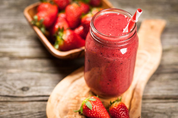 Fresh strawberry smoothie