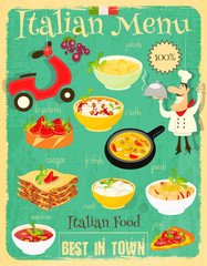 Italian Food Menu - 108443794