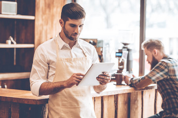 New solutions for his business. 