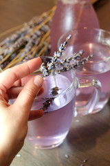 Homemade lavender drink