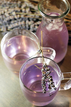 Homemade lavender drink