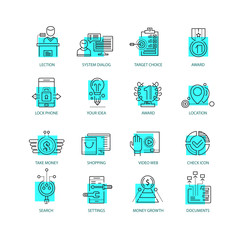 Modern thin line icons set for business, infographic and different projects