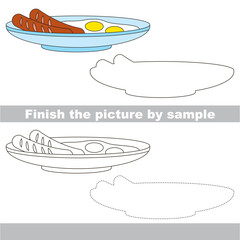 Breakfast. Drawing worksheet.
