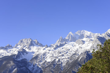 Jade dragon snow mountain, lijiang in yunnan province