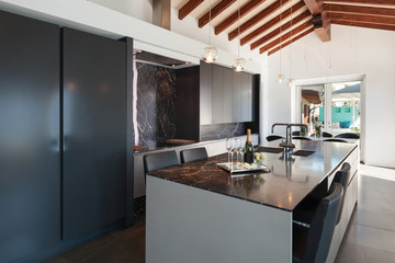 Interiors, modern kitchen