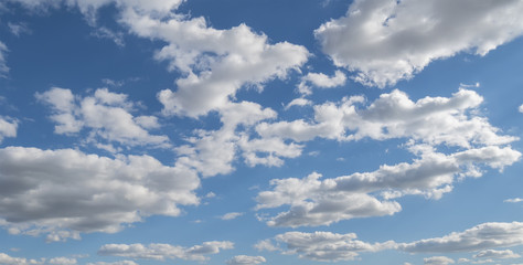 White clouds on blue sky