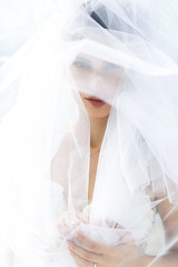 Portrait of beautiful luxury bride