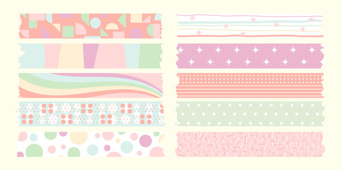 pastel color masking tape collection