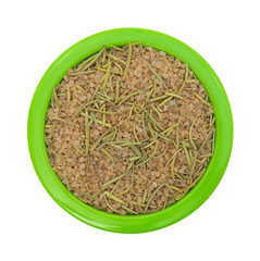 Simple blend of Tuscan seasoning in a small bowl.