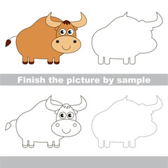 Yak. Drawing worksheet.