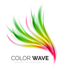 Glossy wave isolated on white background 