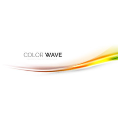 Abstract color wave design element