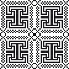 An elegant black and white, vector pattern