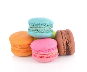 macaroons isolate on white background.