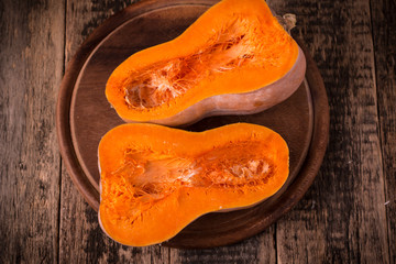 pumpkins on wooden board,healthy food