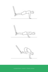 Fitness Icon. Supension Trainer Chess Press. Vector design.