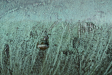 Fragment of barrel of the old cannon.