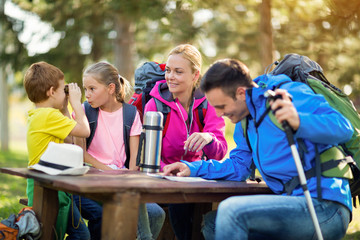 parents and child having fun.