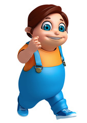 3D Render of Little Boy with running pose