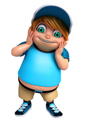 3D Render of Little Boy with funny pose