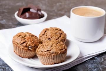 cup of coffee, chocolate and cakes