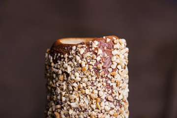 Hungarian a round loaf with peanuts