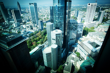 Fototapeta na wymiar Frankfurt office cityscape