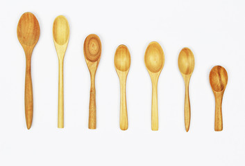 Wooden spoon natural wood color collection