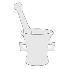 2d cartoon illustration of mortar