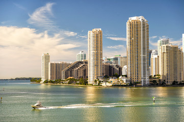 Seascape with skyscrapers in Bayside