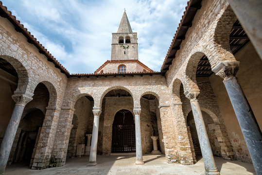 Atrium of Euphrasian basilica, Porec, Istria, Croatia
Wide angle view of Atrium of Euphrasian basilica