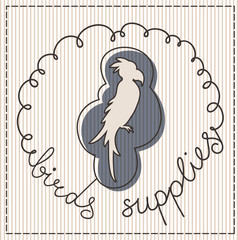 Birds supplies label