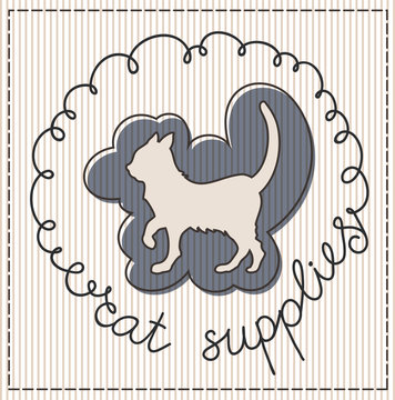 Cat supplies label