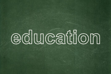 Learning concept: Education on chalkboard background