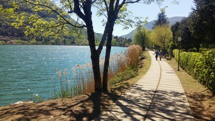 Fototapeta premium Lake walk