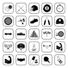 Sport and Fitness 25 icons set for web and mobile