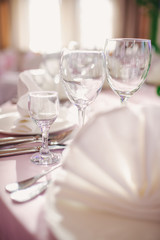 The decor festive table