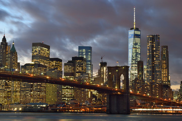 Fototapeta na wymiar Manhattan at night.