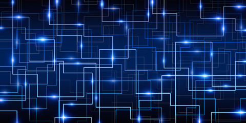 Abstract Blue Cyber Background