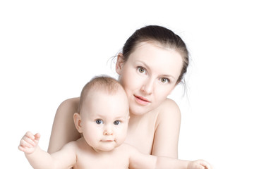 happy mother with child