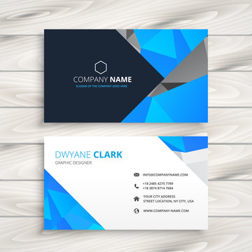 blue abstract business card template