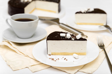 Piece of cake with souffle 