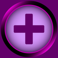 Obraz premium Icon violet plus