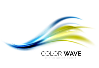 Abstract color wave design element