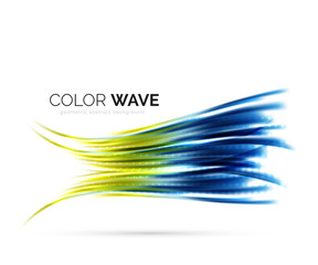 Abstract color wave design element