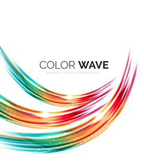 Blurred vector wave design elements