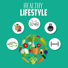 Icon of Healthy Lifestyle design, vector illustration