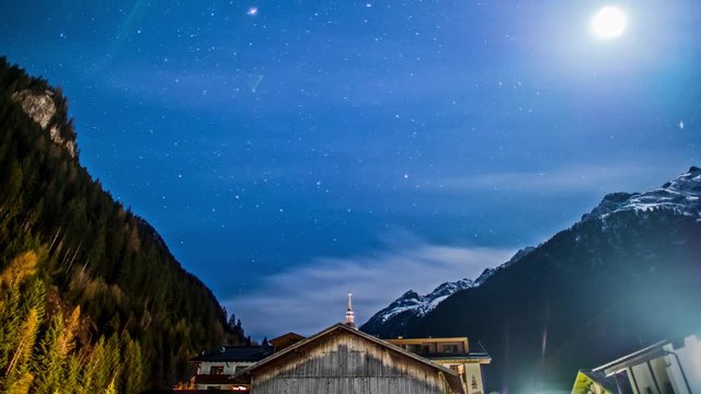 This timelapse was made during the night in a valley in Austria. This is made in 4k resolution.