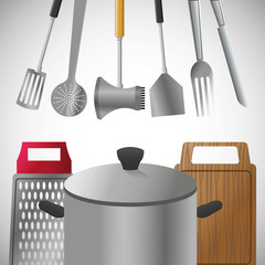 Illustration of kitchen tools, editable vector