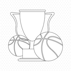 colored basketball icon, vector illustration